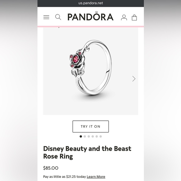 New Pandora Belle ring from Disney’s Beauty and the Beast! - Picture 1 of 5